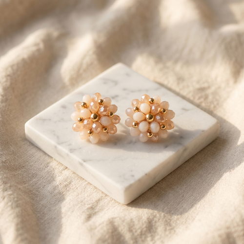 Aretes Doble Flor Medium